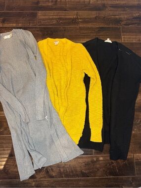 Lot of 3 Knit Cardigans Size Medium Time and Tru Target A New Day